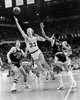 Larry Bird, with his patented drive to the hoop.